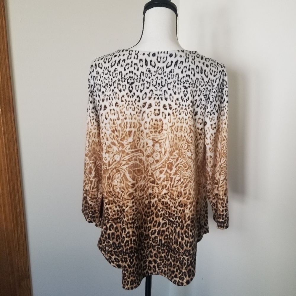 Ruby Rd Leopard Print Shirt - Picture 4 of 5